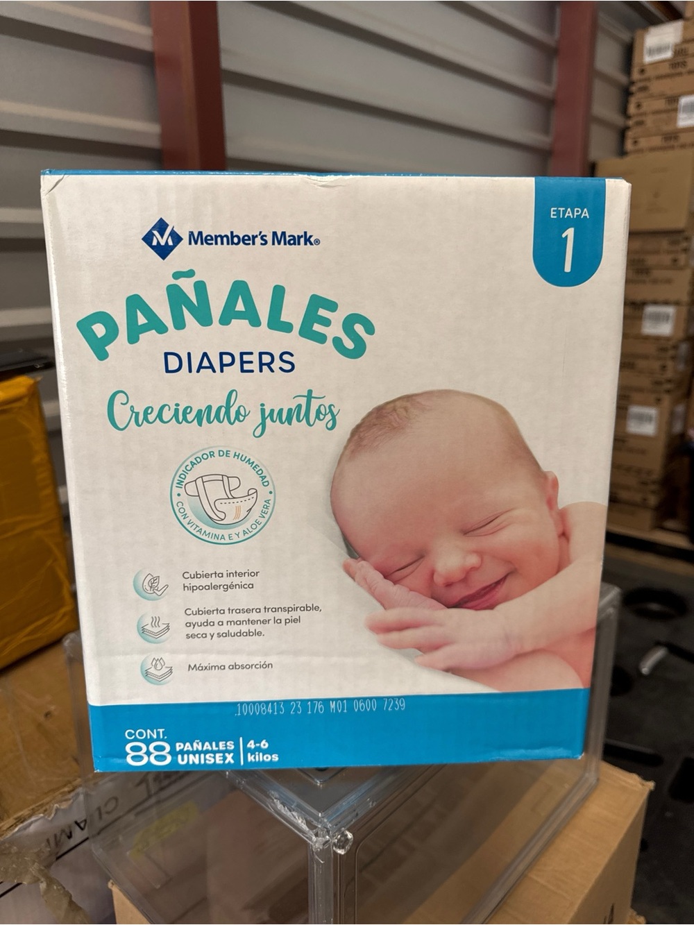 Member's Mark Baby Diapers Size 1 Unisex 88 Ct Hypoallergenic 4-6 kg